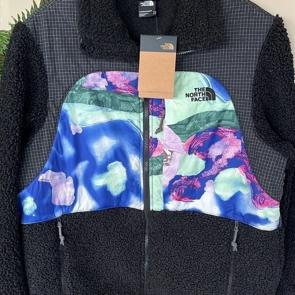 Brand New The North Face Alfie Kungu Denali Full Zip Jacket Black Fleece Graphic